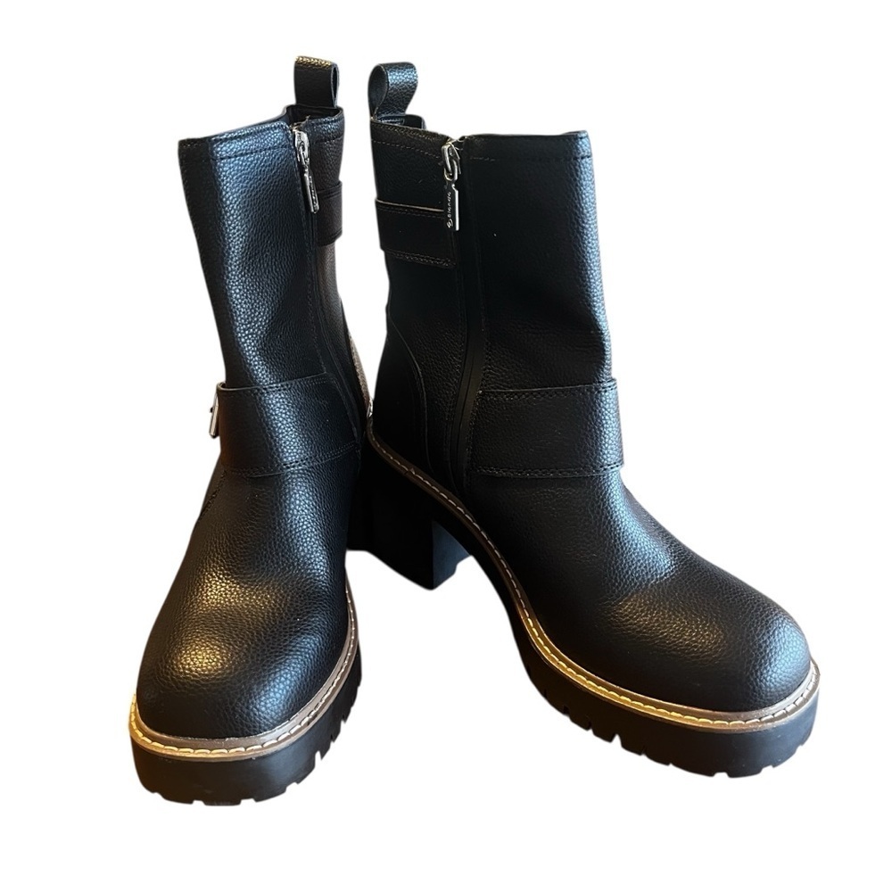Blondo Black Moto Boots with Chunky Heel- size 10 NWOT